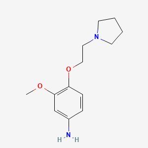 molecular formula C13H20N2O2 B1626282 3-Methoxy-4-(2-(pyrrolidin-1-yl)ethoxy)aniline CAS No. 394248-90-9