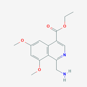 molecular formula C15H18N2O4 B1626285 Ethyl 1-(aminomethyl)-6,8-dimethoxyisoquinoline-4-carboxylate CAS No. 784127-15-7