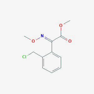 molecular formula C11H12ClNO3 B1626289 Benzeneacetic acid, 2-(chloroMethyl)-alpha-(MethoxyiMino)-, Methyl ester,(alphaE)- CAS No. 189813-45-4