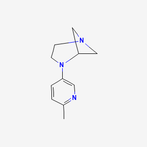 molecular formula C11H15N3 B1626291 4-(6-Methylpyridin-3-yl)-1,4-diazabicyclo[3.1.1]heptane CAS No. 675591-47-6