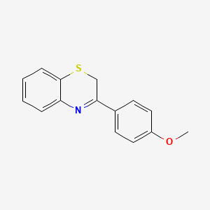molecular formula C15H13NOS B1626328 3-(4-methoxyphenyl)-2H-1,4-benzothiazine CAS No. 76148-93-1