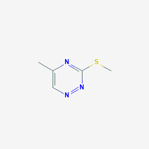 molecular formula C5H7N3S B1626341 5-Methyl-3-(methylthio)-1,2,4-triazine CAS No. 28735-24-2