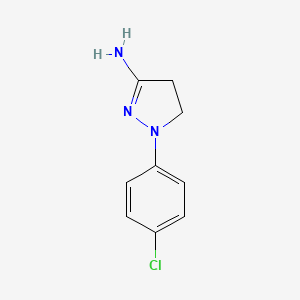 molecular formula C9H10ClN3 B1626346 1-(4-chlorophenyl)-4,5-dihydro-1H-pyrazol-3-amine CAS No. 6508-11-8