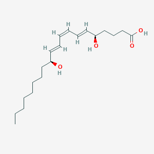 molecular formula C20H34O4 B162635 (5R,6E,8Z,10E,12S)-5,12-dihydroxyicosa-6,8,10-trienoic acid CAS No. 88099-35-8