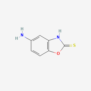molecular formula C7H6N2OS B1626356 2(3H)-Benzoxazolethione, 5-amino- CAS No. 24316-85-6