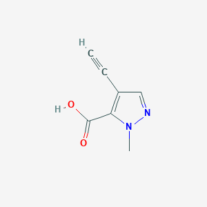 molecular formula C7H6N2O2 B1626362 4-Ethynyl-1-methyl-1H-pyrazole-5-carboxylic acid CAS No. 79229-66-6