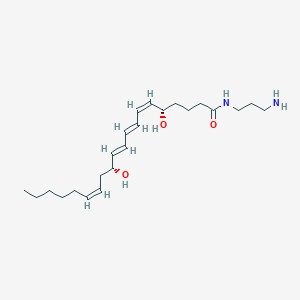 molecular formula C23H40N2O3 B162639 Leukotriene B4-3-aminopropylamide CAS No. 89596-43-0