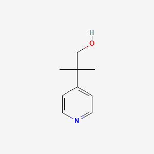 molecular formula C9H13NO B1626409 2-Methyl-2-(pyridin-4-yl)propan-1-ol CAS No. 34995-28-3