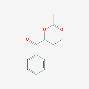 molecular formula C12H14O3 B1626417 1-Oxo-1-phenylbutan-2-yl acetate CAS No. 21550-10-7