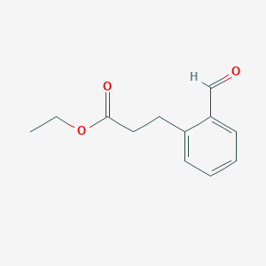 molecular formula C12H14O3 B1626442 Ethyl 3-(2-formylphenyl)propanoate CAS No. 63969-80-2