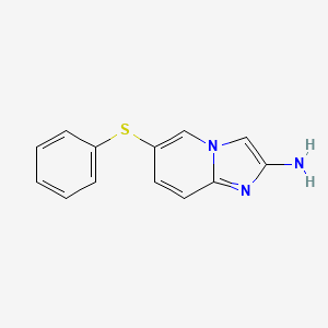 molecular formula C13H11N3S B1626465 6-(phenylthio)-Imidazo[1,2-a]pyridin-2-amine CAS No. 64064-29-5