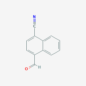 molecular formula C12H7NO B1626468 4-Formylnaphthalene-1-carbonitrile CAS No. 62855-39-4