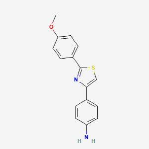 4-(2-(4-Methoxyphenyl)thiazol-4-YL)benzenamine