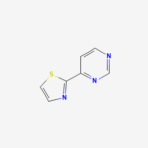 molecular formula C7H5N3S B1626519 2-(Pyrimidin-4-yl)thiazole CAS No. 87976-00-9