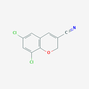 molecular formula C10H5Cl2NO B1626534 6,8-二氯-2H-色烯-3-腈 CAS No. 83823-56-7