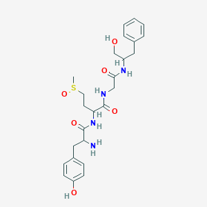 molecular formula C25H34N4O6S B1626535 2-[[2-amino-3-(4-hydroxyphenyl)propanoyl]amino]-N-[2-[(1-hydroxy-3-phenylpropan-2-yl)amino]-2-oxoethyl]-4-methylsulfinylbutanamide CAS No. 82598-04-7