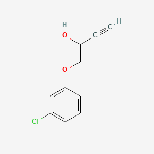 molecular formula C10H9ClO2 B1626541 1-(3-Chlorophenoxy)-3-butyn-2-OL CAS No. 86912-84-7