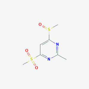 molecular formula C7H10N2O3S2 B1626545 4-(Methanesulfinyl)-6-(methanesulfonyl)-2-methylpyrimidine CAS No. 88317-65-1