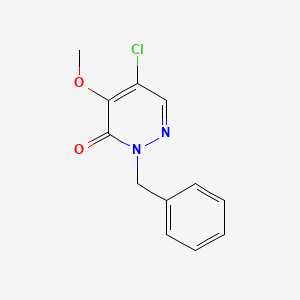 molecular formula C12H11ClN2O2 B1626569 2-benzyl-5-chloro-4-methoxypyridazin-3(2H)-one CAS No. 77541-65-2