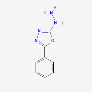molecular formula C8H8N4O B1626575 2-Hydrazinyl-5-phenyl-1,3,4-oxadiazole CAS No. 35220-12-3