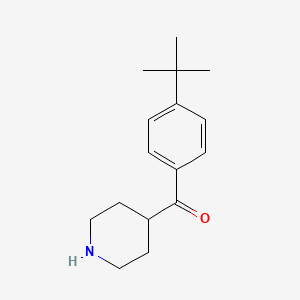 molecular formula C16H23NO B1626576 (4-(tert-Butyl)phenyl)(piperidin-4-yl)methanone CAS No. 478538-76-0