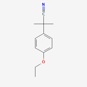 molecular formula C12H15NO B1626585 2-(4-Ethoxyphenyl)-2-methylpropanenitrile CAS No. 51558-10-2
