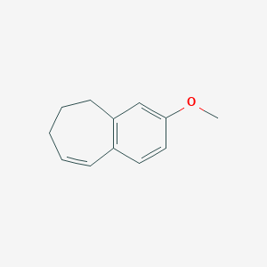 molecular formula C12H14O B1626587 3-Methoxy-6,7-dihydro-5H-benzocycloheptene CAS No. 36112-55-7