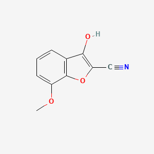 molecular formula C10H7NO3 B1626588 3-Hydroxy-7-methoxybenzofuran-2-carbonitrile CAS No. 89525-80-4