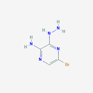 molecular formula C4H6BrN5 B1626593 5-Bromo-3-hydrazinylpyrazin-2-amine CAS No. 91225-40-0
