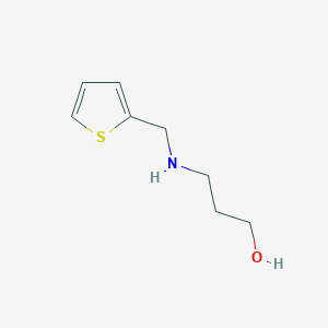 molecular formula C8H13NOS B1626606 3-((Thiophen-2-ylmethyl)amino)propan-1-ol CAS No. 93448-51-2