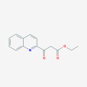 molecular formula C14H13NO3 B1626612 Ethyl 3-oxo-3-(quinolin-2-yl)propanoate CAS No. 96057-59-9