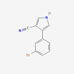 molecular formula C11H7BrN2 B1626619 4-(3-Bromophenyl)-1H-pyrrole-3-carbonitrile CAS No. 87388-10-1