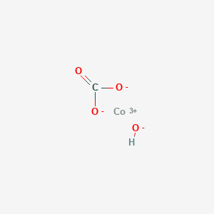 molecular formula CHCoO4-3 B1626631 Cobalt(3+) carbonate hydroxide (1/1/1) CAS No. 62647-83-0