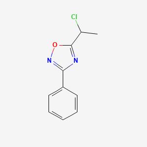 molecular formula C10H9ClN2O B1626638 5-(1-Chloroethyl)-3-phenyl-1,2,4-oxadiazole CAS No. 90772-88-6