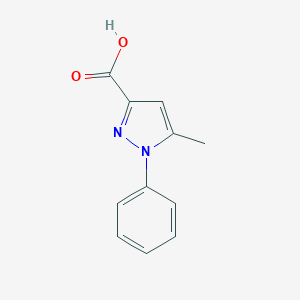 molecular formula C11H10N2O2 B162664 5-methyl-1-phenyl-1H-pyrazole-3-carboxylic acid CAS No. 10199-57-2