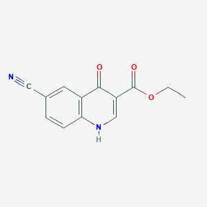 molecular formula C13H10N2O3 B1626648 Ethyl 6-cyano-4-oxo-1,4-dihydroquinoline-3-carboxylate CAS No. 26892-92-2