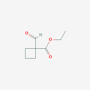 molecular formula C8H12O3 B1626660 Ethyl 1-formylcyclobutanecarboxylate CAS No. 57742-93-5