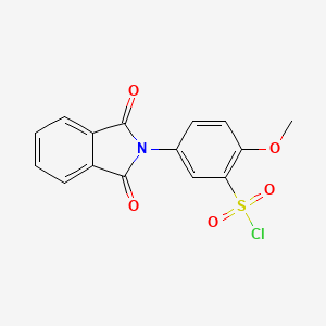 molecular formula C15H10ClNO5S B1626669 5-(1,3-Dioxoisoindolin-2-yl)-2-methoxybenzene-1-sulfonyl chloride CAS No. 885279-82-3