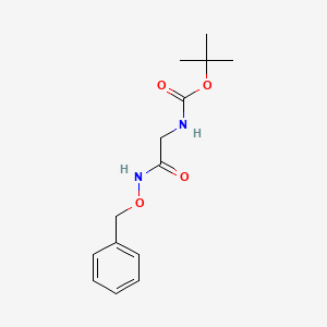 molecular formula C14H20N2O4 B1626671 2-[(tert-Butoxy)carbonylamino]-N-(phenylmethoxy)acetamide CAS No. 63648-89-5