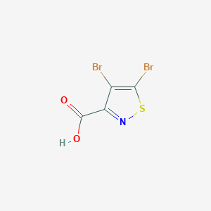 molecular formula C4HBr2NO2S B1626678 4,5-Dibromo-1,2-thiazole-3-carboxylic acid CAS No. 4576-87-8