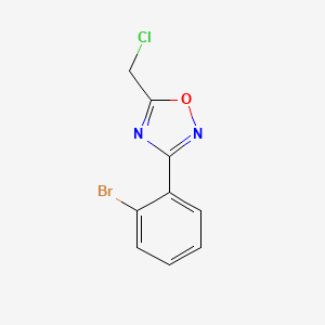 molecular formula C9H6BrClN2O B1626679 3-(2-Bromophenyl)-5-(chloromethyl)-1,2,4-oxadiazole CAS No. 90224-62-7