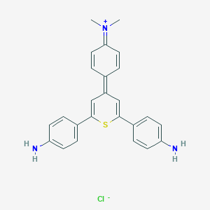 molecular formula C25H24ClN3S B162668 2,6-Bis(4-aminophenyl)-4-(4-(dimethylamino)phenyl)thiopyrylium CAS No. 126172-94-9