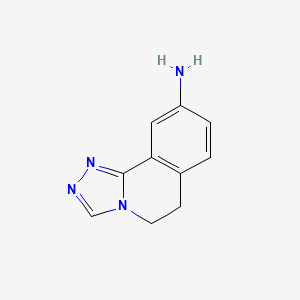 molecular formula C10H10N4 B1626681 5,6-Dihydro-[1,2,4]triazolo[3,4-a]isoquinolin-9-amine CAS No. 58021-55-9