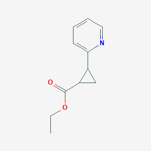 Cyclopropanecarboxylic acid, 2-(2-pyridinyl)-, ethyl ester