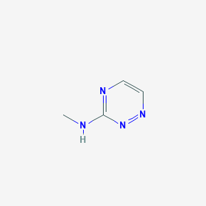 molecular formula C4H6N4 B1626708 N-Methyl-1,2,4-triazin-3-amine CAS No. 65915-07-3