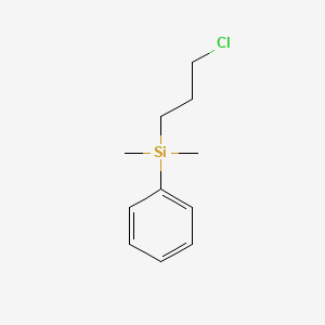 molecular formula C11H17ClSi B1626709 (3-Chloropropyl)(dimethyl)phenylsilane CAS No. 2632-95-3