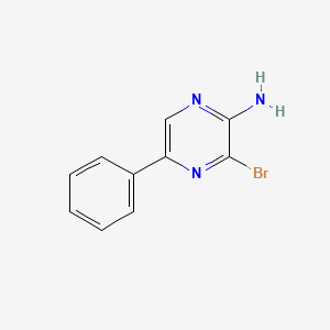 molecular formula C10H8BrN3 B1626713 3-溴-5-苯基吡嗪-2-胺 CAS No. 67602-05-5