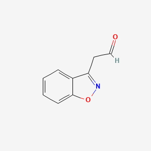 molecular formula C9H7NO2 B1626714 2-(Benzo[d]isoxazol-3-yl)acetaldehyde CAS No. 50471-23-3