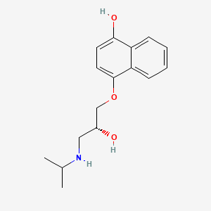 molecular formula C16H21NO3 B1626716 (+)-4-Hydroxypropranolol CAS No. 76792-97-7