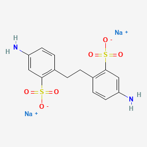 molecular formula C14H14N2Na2O6S2 B1626721 Sodium 2,2'-ethylenebis(5-aminobenzenesulphonate) CAS No. 93981-27-2